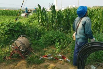 招遠(yuǎn)市供電公司新立桿塔、架設(shè)導(dǎo)線、切割負(fù)荷