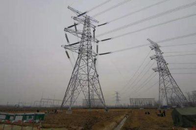 江蘇宿遷宿豫東500千伏輸變電工程線(xiàn)路現(xiàn)場(chǎng)