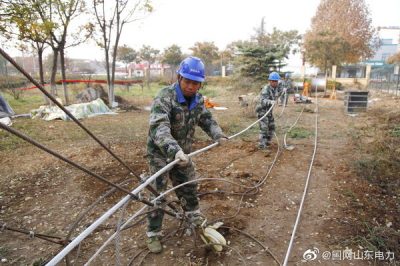 玫瑰鎮(zhèn)35千伏辛鄉(xiāng)線施工現(xiàn)場