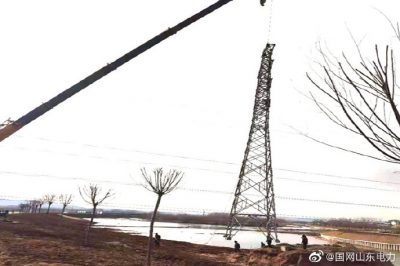 35千伏辛寨優(yōu)盛線27號(hào)鐵塔進(jìn)行遷移