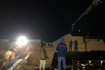 莊谷I線線下修建興渭大道進(jìn)行安全監(jiān)護(hù)