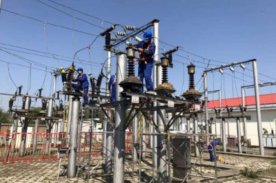 110千伏湯澗變電站母線(xiàn)引下線(xiàn)進(jìn)行絕緣化改造