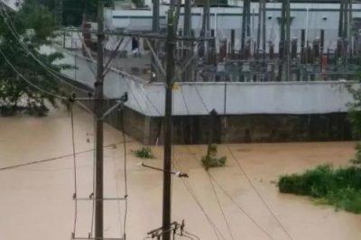 電線旁，盡量別蹚水過(guò)！