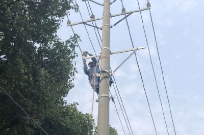 在城廂鎮(zhèn)對(duì)10千伏114港池I線進(jìn)行負(fù)荷切割工作