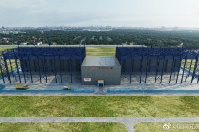 虞城換流站高端閥廳鋼結構首吊成功