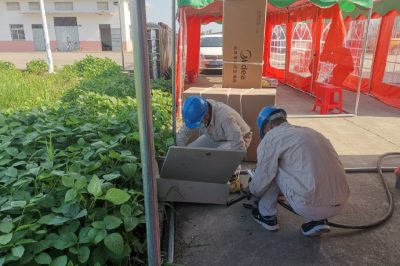 揚(yáng)州市江都區(qū)供電公司為核酸檢測點(diǎn)緊急接電